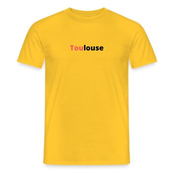 Toulouse - Männer T-Shirt - Gelb - Vorne - AI Model Male 178 dark (178cm)
