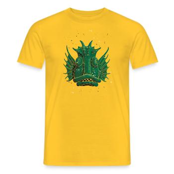 Green Fish - Men's T-Shirt - yellow - Front - AI Model Male 178 dark (178cm)