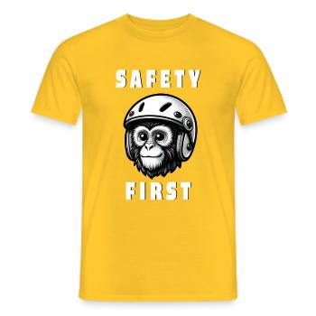 Safety Monkey - Men's T-Shirt - yellow - Front - AI Model Male 178 dark (178cm)