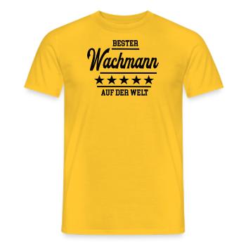 Bester Wachmann Weltbester Wachdienst Secruity - Männer T-Shirt - Gelb - Vorne - AI Model Male 178 dark (178cm)