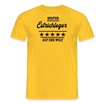 Bester Estrichleger Weltbester Handwerker - Männer T-Shirt - Gelb - Vorne - AI Model Male 178 dark (178cm)