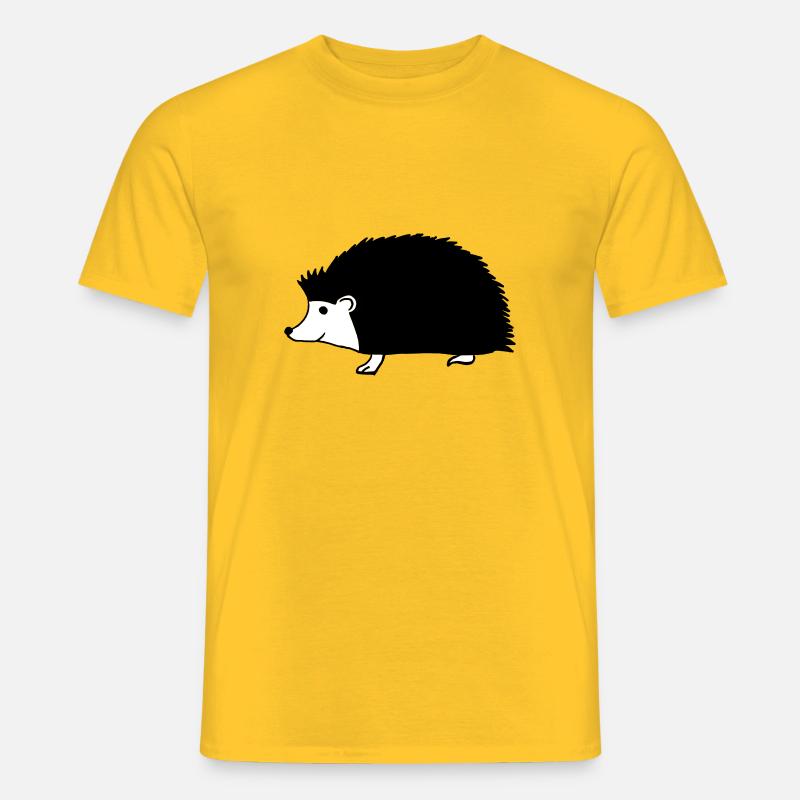 hand drawn hedgehog - Männer T-Shirt - Gelb