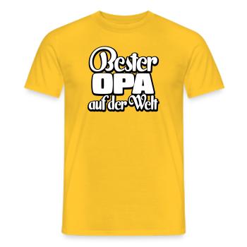 Bester Opa Spruch Geschenk - Männer T-Shirt - Gelb - Vorne - AI Model Male 178 dark (178cm)