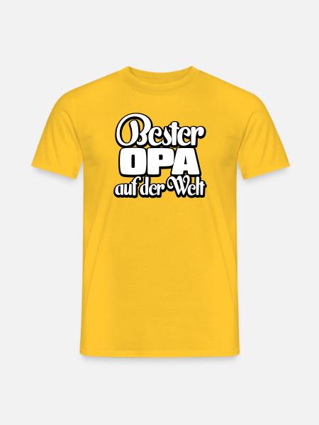 Bester Opa Spruch Geschenk - Männer T-Shirt - Gelb