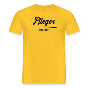 Pfleger seit 2024 Pflege Pflegekraft Krankenpflege - Männer T-Shirt - Gelb - Vorne - AI Model Male 178 dark (178cm)