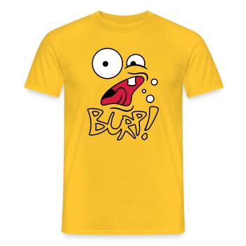 Burp! - T-shirt homme - jaune - Devant - AI Model Male 178 dark (178cm)