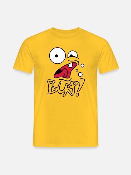 Burp! - Men's T-Shirt - yellow