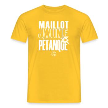 maillot jaune de petanque cadeau humour pétanque - T-shirt homme - jaune - Devant - AI Model Male 178 dark (178cm)