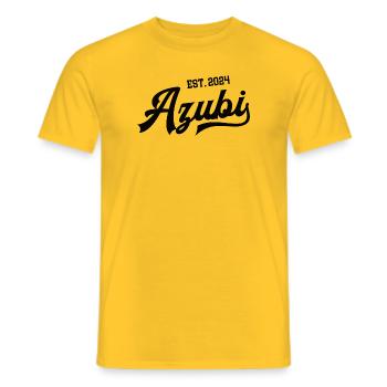 Azubi 2024 Lehrling Beginn Start Ausbildung Lehre - Männer T-Shirt - Gelb - Vorne - AI Model Male 178 dark (178cm)