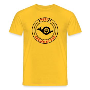post briefträger postbote apostel - Männer T-Shirt - Gelb - Vorne - AI Model Male 178 dark (178cm)