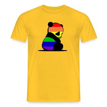 Panda LGBTQQIAA2S+ - T-shirt homme - jaune - Devant - AI Model Male 178 dark (178cm)