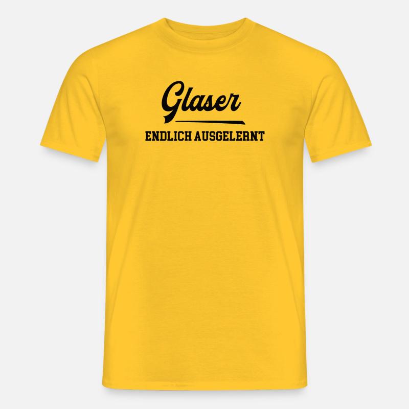 Glaser Ausbildung Bestanden Bester Glaserazubi - Männer T-Shirt - Gelb