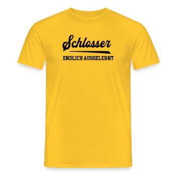 Schlosser Ausbildung Bestanden Bester Azubi Lehre - Männer T-Shirt - Gelb - Vorne - AI Model Male 178 dark (178cm)