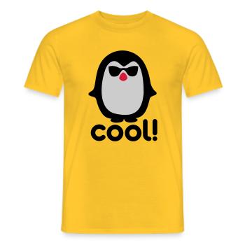Pinguïn frais - T-shirt homme - jaune - Devant - AI Model Male 178 dark (178cm)