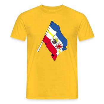 Flagge Mecklenburg Vorpommern - Männer T-Shirt - Gelb - Vorne - AI Model Male 178 dark (178cm)
