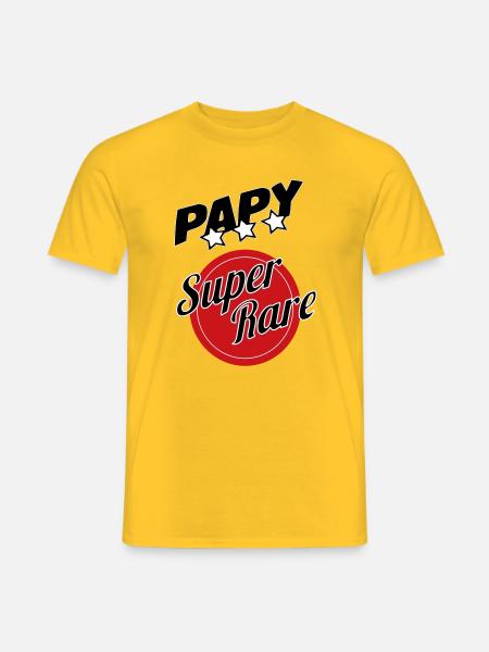 Papy super rare - T-shirt homme - jaune