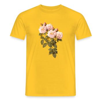 Blush Rose Vintage Botanical - Men's T-Shirt - yellow - Front - AI Model Male 178 dark (178cm)