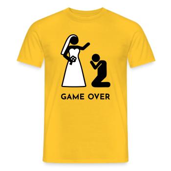 Hochzeit - Das Spiel ist vorbei - Männer T-Shirt - Gelb - Vorne - AI Model Male 178 dark (178cm)