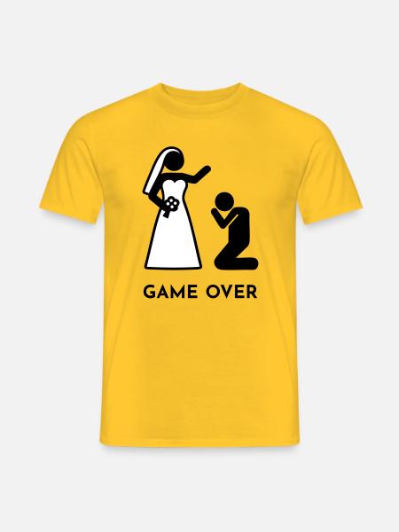 Wedding - Game over - Men's T-Shirt - yellow