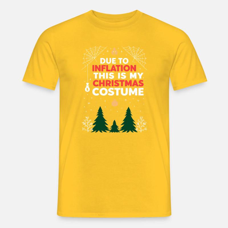 Ironic Inflation Weihnachtskostüm - Männer T-Shirt - Gelb