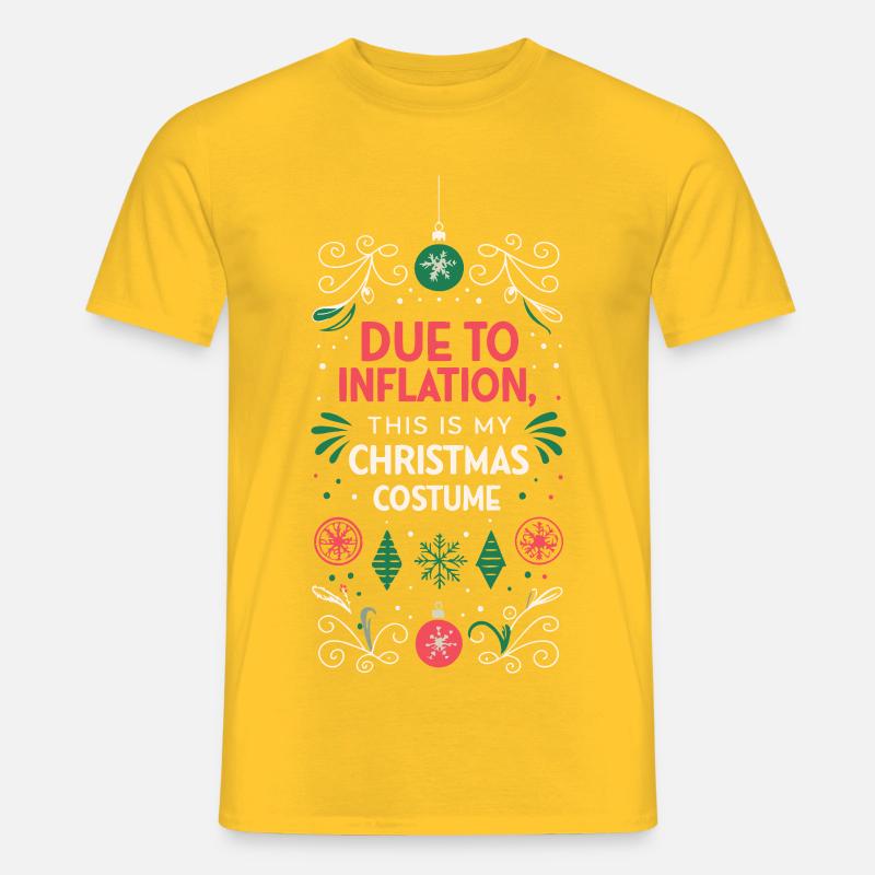 Inflation-Weihnachtskostüm - Männer T-Shirt - Gelb