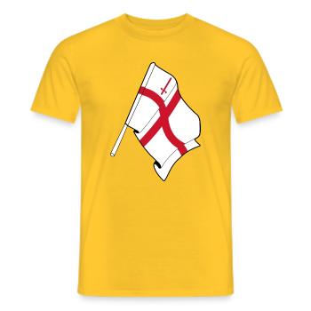 City of London Flag - Men's T-Shirt - yellow - Front - AI Model Male 178 dark (178cm)