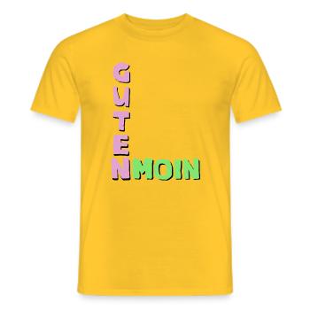 Guten moin Good morning - Männer T-Shirt - Gelb - Vorne - AI Model Male 178 dark (178cm)