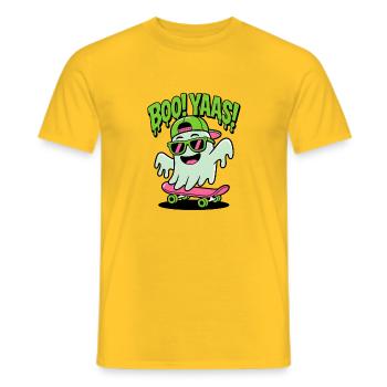 Skateboard Sprite BOO YAAS - Männer T-Shirt - Gelb - Vorne - AI Model Male 178 dark (178cm)
