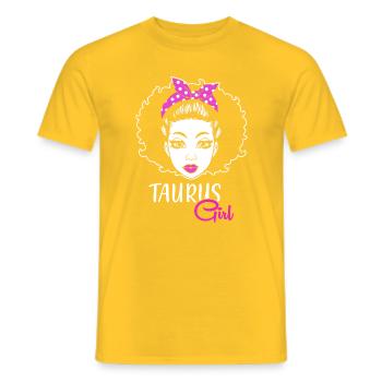 Zodiac sign Taurus - Men's T-Shirt - yellow - Front - AI Model Male 178 dark (178cm)