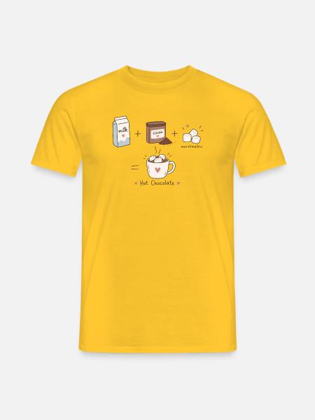 Heiße Schokolade - Männer T-Shirt - Gelb