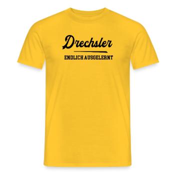Drechsler Ausbildung Bestanden Azubi Drechslerei - Männer T-Shirt - Gelb - Vorne - AI Model Male 178 dark (178cm)
