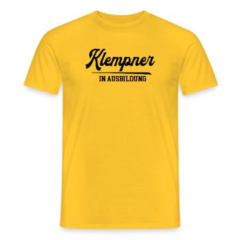 Klempner in Ausbildung Klempnerausbildung Lehrling - Männer T-Shirt - Gelb - Vorne - AI Model Male 178 dark (178cm)