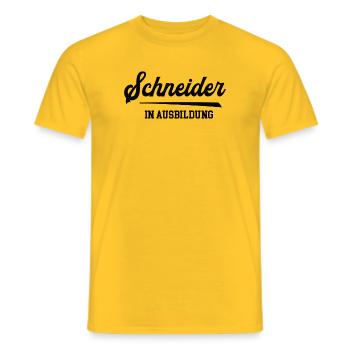 Schneider in Ausbildung Azubi Schneiderazubi - Männer T-Shirt - Gelb - Vorne - AI Model Male 178 dark (178cm)