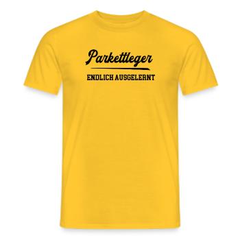Parkettleger Ausbildung Bestanden Azubi Bodenleger - Männer T-Shirt - Gelb - Vorne - AI Model Male 178 dark (178cm)
