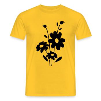 Flowers Flower fleur - Men's T-Shirt - yellow - Front - AI Model Male 178 dark (178cm)