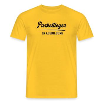 Parkettleger in Ausbildung Parkettlegerausbildung - Männer T-Shirt - Gelb - Vorne - AI Model Male 178 dark (178cm)