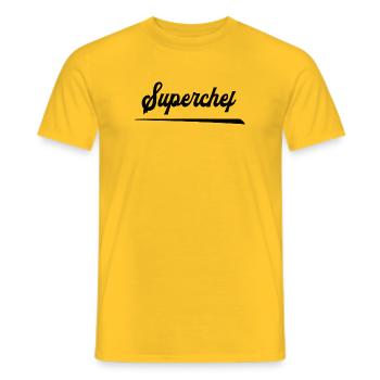 Superchef bester Chef Lieblingschef Meister - Männer T-Shirt - Gelb - Vorne - AI Model Male 178 dark (178cm)
