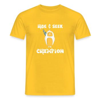 Hide and Seek - Men's T-Shirt - yellow - Front - AI Model Male 178 dark (178cm)
