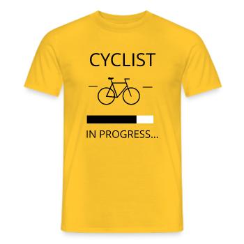 CYCLIST DANS LE PROGRAMME - T-shirt homme - jaune - Devant - AI Model Male 178 dark (178cm)