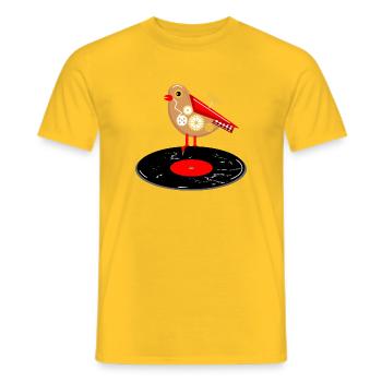 mechanischer Vogel - Männer T-Shirt - Gelb - Vorne - AI Model Male 178 dark (178cm)