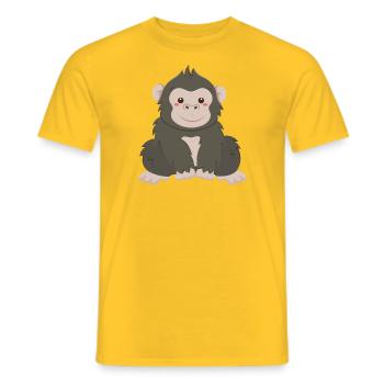 Gorilla - Men's T-Shirt - yellow - Front - AI Model Male 178 dark (178cm)