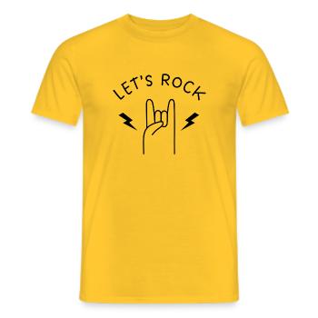 Let's Rock - Männer T-Shirt - Gelb - Vorne - AI Model Male 178 dark (178cm)