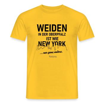 Weiden in der Oberpfalz - Männer T-Shirt - Gelb - Vorne - AI Model Male 178 dark (178cm)