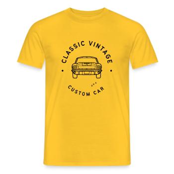 Classic Vintage Custom Car - Men's T-Shirt - yellow - Front - AI Model Male 178 dark (178cm)