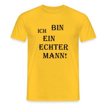 Mannheim Monnem Mannheimat - Männer T-Shirt - Gelb - Vorne - AI Model Male 178 dark (178cm)