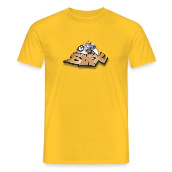Le BMX - T-shirt homme - jaune - Devant - AI Model Male 178 dark (178cm)