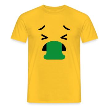 Emoticon Übergeben Kostüm Gruppenkostüm - Männer T-Shirt - Gelb - Vorne - AI Model Male 178 dark (178cm)