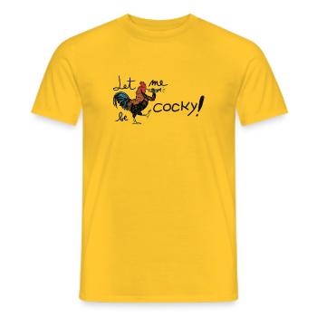 Cocoricoooooooooooooo ! - T-shirt homme - jaune - Devant - AI Model Male 178 dark (178cm)