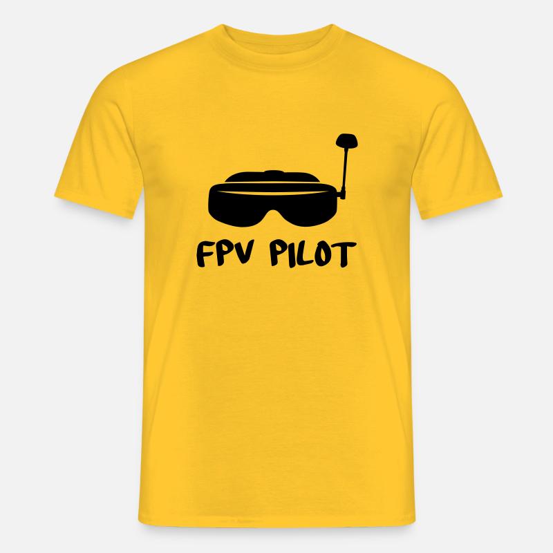 FPV Pilot - Männer T-Shirt - Gelb