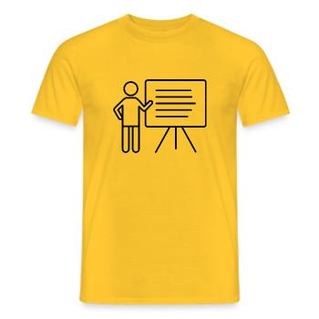 Présentation - T-shirt homme - jaune - Devant - AI Model Male 178 dark (178cm)